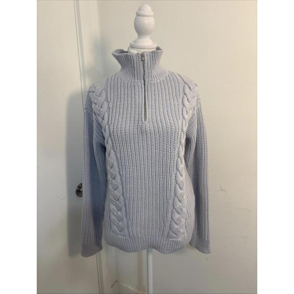 Haven Well Within Cable Knit Quarter Zip Pullover Sweater Knitwear Small Heavy